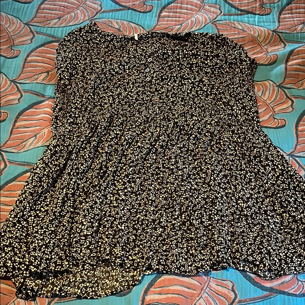 Free People Black and White Mini Dress